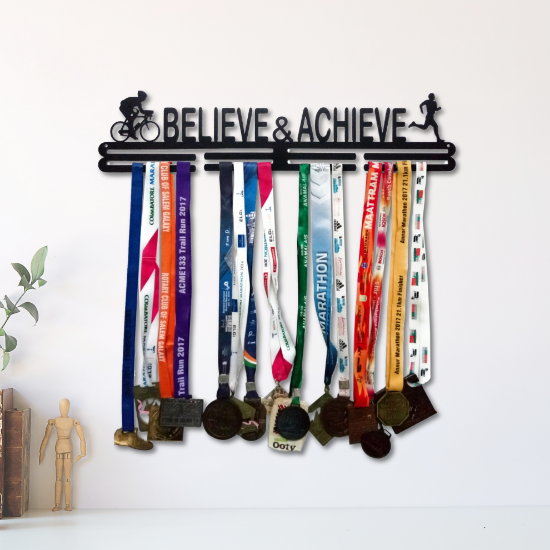 Picture of Duathlon - Believe & Achieve Medal Hanger